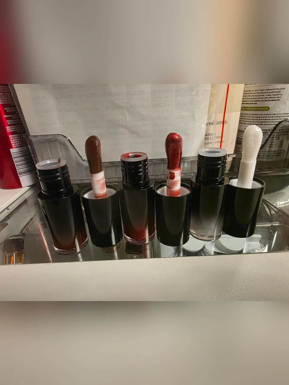 Liquid Lipstick Duo - Deep Brown & Metallic Red